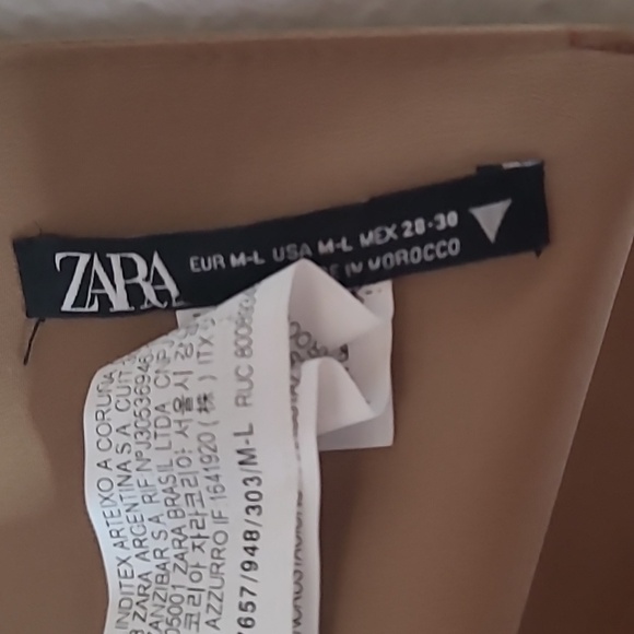 Zara Sparkle Bronze Cropped Cami Top Size M/L Party , Evening , Disco - Picture 4 of 8